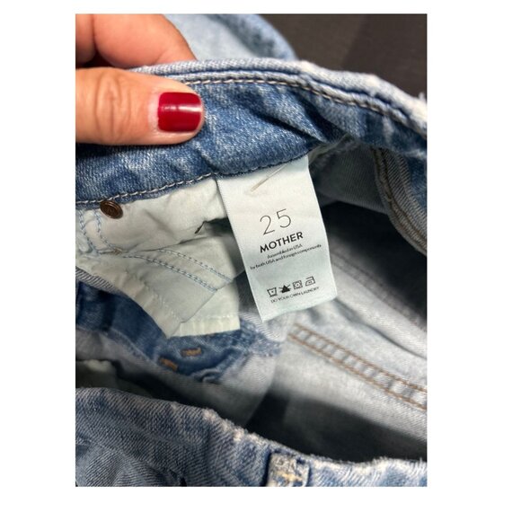 Mother Looker Ankle Fray Jeans Size 25 Tourist Trap Distressed Hem Ripped - Picture 5 of 11